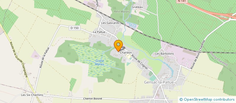 localisation de l'entreprise SOCIETE D'EXPLOITATION DE LA DISTILLERIE DES CHARDONS à GENSAC-LA-PALLUE