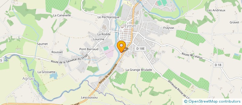 localisation de l'entreprise SOCIETE D'EXPLOITATION DES ABATTOIRS D'EYMET EN PERIGORD  EYMET
