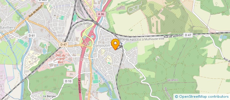localisation de l'entreprise SOCIETE D'EXPLOITATION DES CUISINES DE BELFORT  ANDELNANS