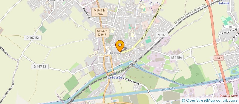 localisation de l'entreprise SOCIETE D'EXPLOITATION DES ETABLISSEMENTS BERNARD VOLCKAERT EN ABREGE S.E. DES ETS B. VOLCKAERT  LA BASSEE