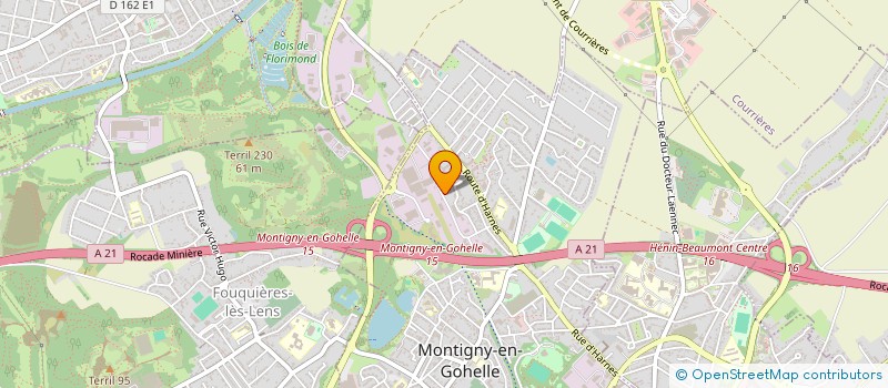 localisation de l'entreprise SOCIETE D'EXPLOITATION DES ETABLISSEMENTS DHAISNE HOUDART à MONTIGNY EN GOHELLE