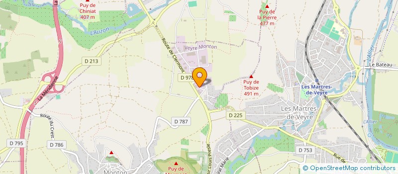 localisation de l'entreprise SOCIETE D'EXPLOITATION DES ETABLISSEMENTS DUSSERRE TELMON à VEYRE-MONTON