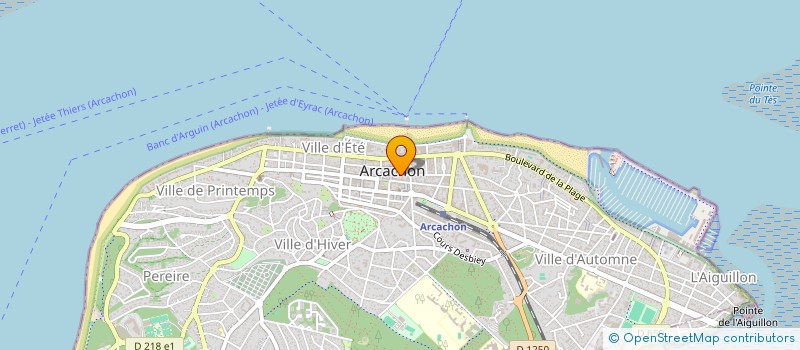 localisation de l'entreprise SOCIETE D'EXPLOITATION DES ETABLISSEMENTS MONETTI CELLIER  ARCACHON