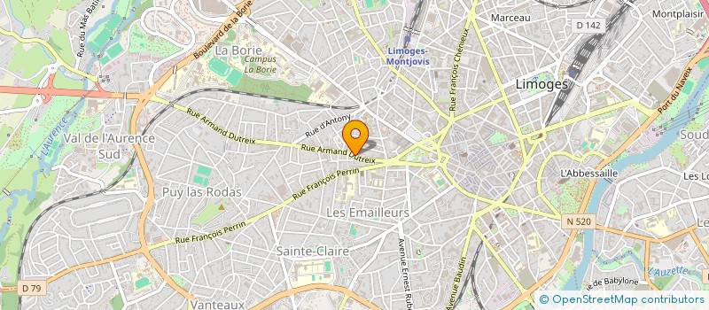 localisation de l'entreprise SOCIETE D'EXPLOITATION DES ETS A. PEYRAT à LIMOGES