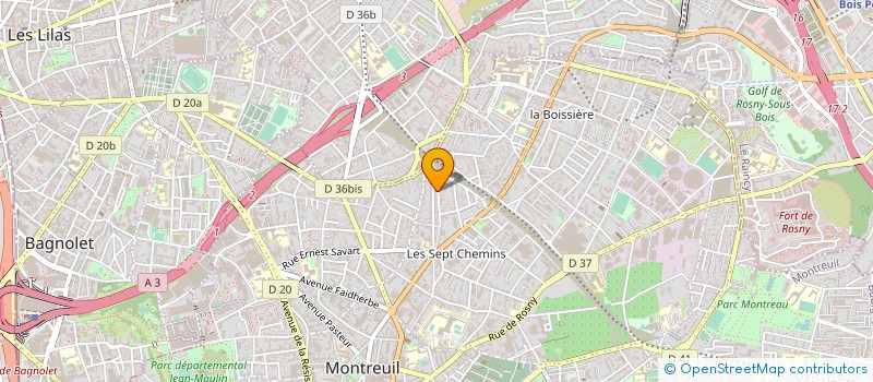 localisation de l'entreprise SOCIETE D'EXPLOITATION DES ETS DRISS  MONTREUIL