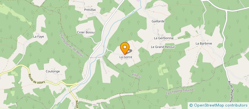 localisation de l'entreprise SOCIETE D'EXPLOITATION DES GRAVILLONS ROSES D'ABJAT  VILLARS