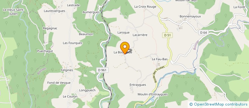 localisation de l'entreprise SOCIETE D'EXPLOITATION DES IMMEUBLES LA BORIE SEI LA BORIE à MAURS