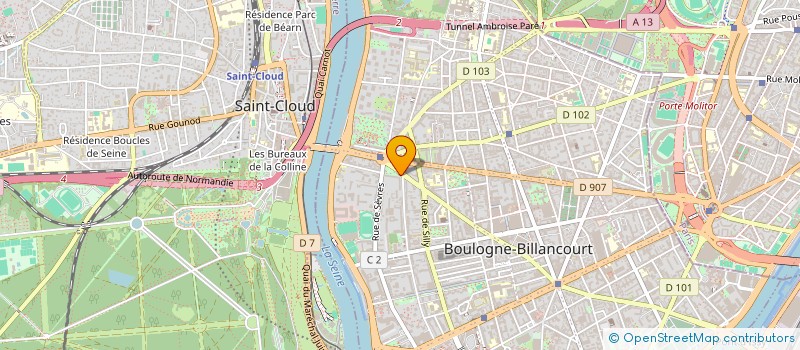 localisation de l'entreprise SOCIETE D'EXPLOITATION DES VALLIERES  BOULOGNE-BILLANCOURT