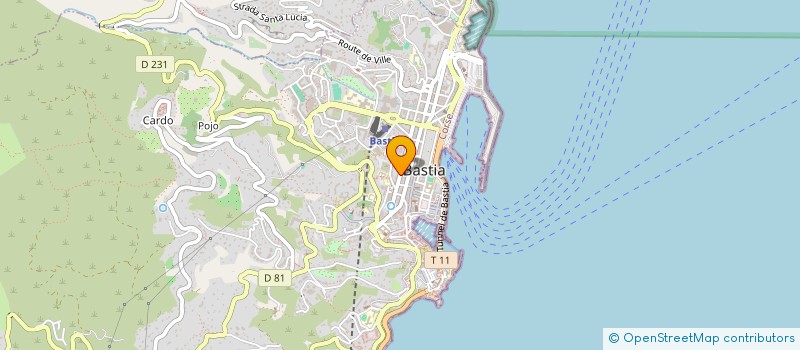localisation de l'entreprise SOCIETE D'EXPLOITATION DU BAR LE TIERCE à BASTIA