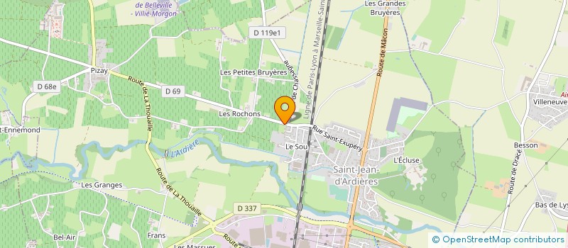 localisation de l'entreprise SOCIETE D EXPLOITATION DU CHATEAU DE PIZAY  BELLEVILLE-EN-BEAUJOLAIS