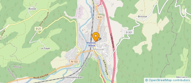 localisation de l'entreprise SOCIETE D'EXPLOITATION DU GARAGE BOUDON à MASSIAC