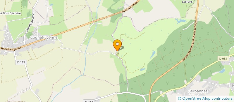 localisation de l'entreprise SOCIETE D'EXPLOITATION DU GOLF VICHY FORET DE MONTPENSIER à SERBANNES