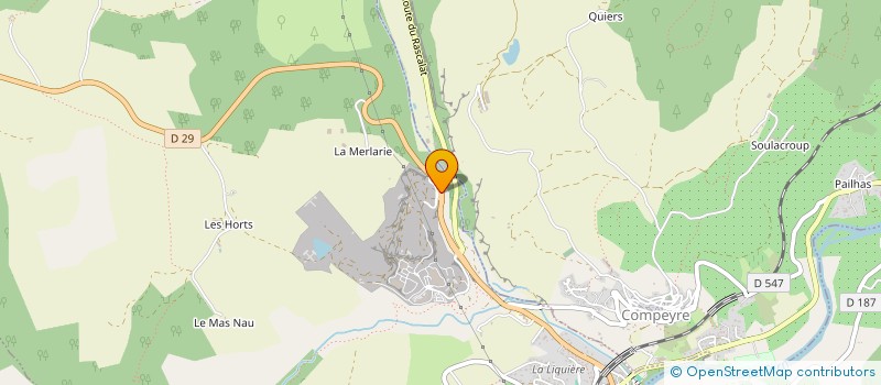 localisation de l'entreprise SOCIETE D'EXPLOITATION DU RASCALAT  COMPEYRE