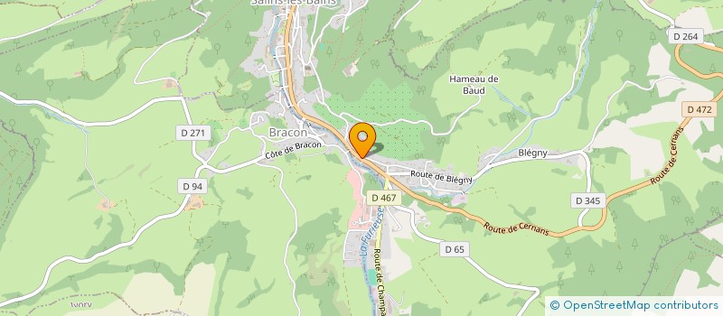 localisation de l'entreprise SOCIETE D'EXPLOITATION FORESTIERE DES DE UX FORTS à SALINS-LES-BAINS