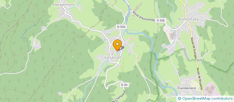 localisation de l'entreprise SOCIETE D'EXPLOITATION FORESTIERE DES HAUTES VOSGES - SCIERIE DES TROIS SAPINS à JUSSARUPT