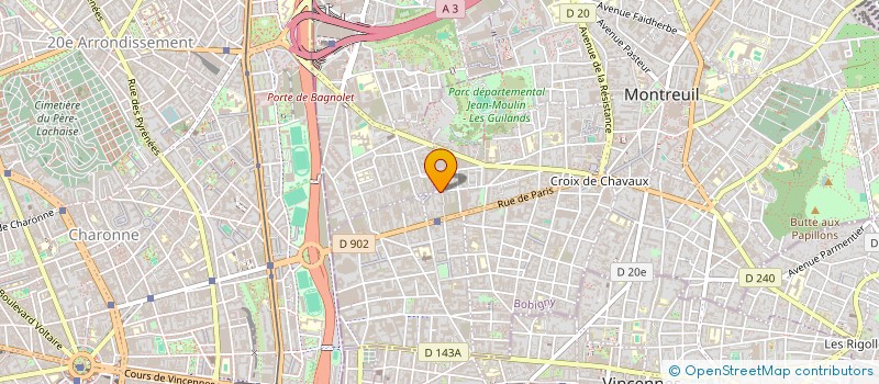 localisation de l'entreprise SOCIETE D'EXPLOITATION GARAGE GABRIELI à MONTREUIL