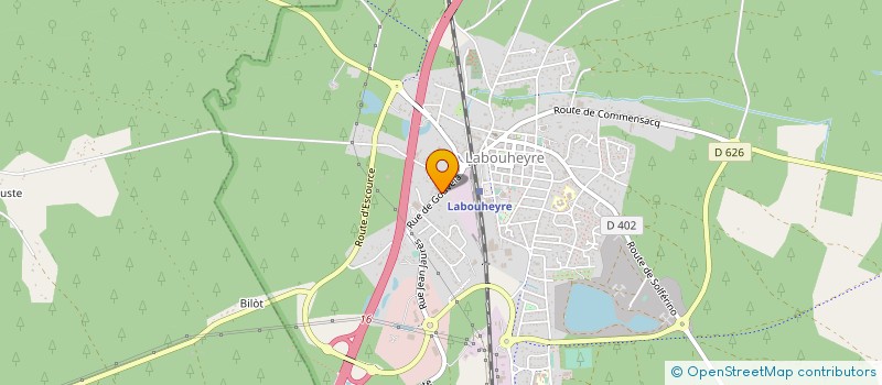 localisation de l'entreprise SOCIETE D'EXPLOITATION GARAGE SENTAURENS à LABOUHEYRE