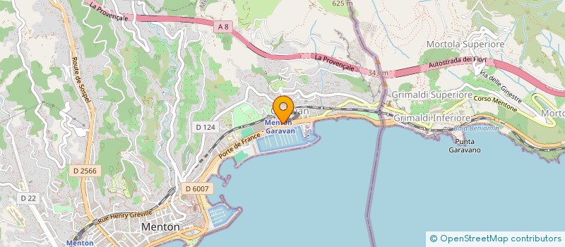 localisation de l'entreprise SOCIETE D'EXPLOITATION HOTELIERE DE MENTON à MENTON