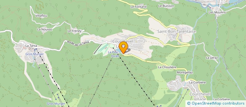 localisation de l'entreprise SOCIETE D'EXPLOITATION JEAN BLANC SPORTS à COURCHEVEL