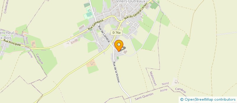 localisation de l'entreprise SOCIETE D'EXPLOITATION MAURICE BONTEMPS à VILLERS-OUTREAUX