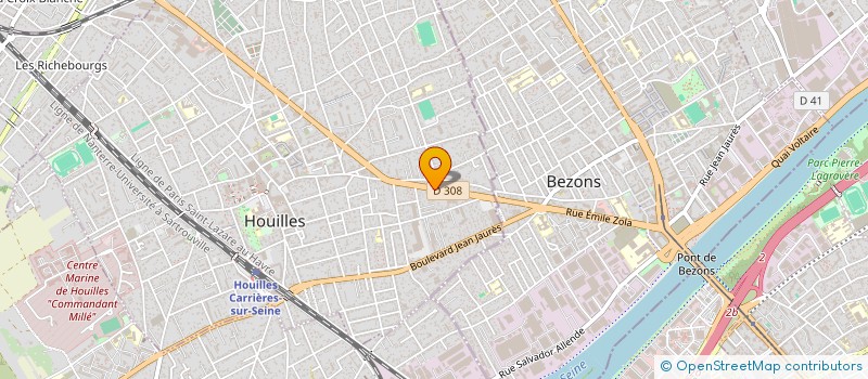 localisation de l'entreprise SOCIETE D'EXPLOITATION OVIL PNEUS à HOUILLES