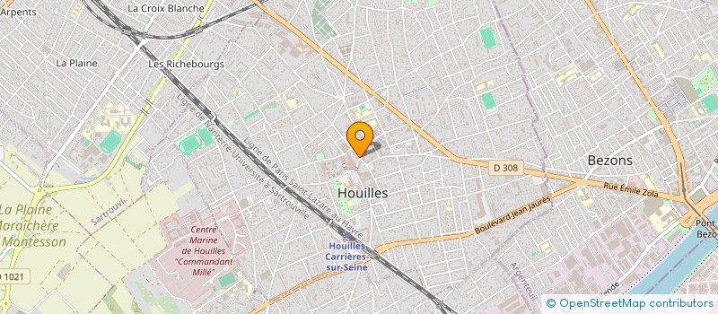 localisation de l'entreprise SOCIETE D EXPLOITATION POISSONNERIE PIAT à HOUILLES