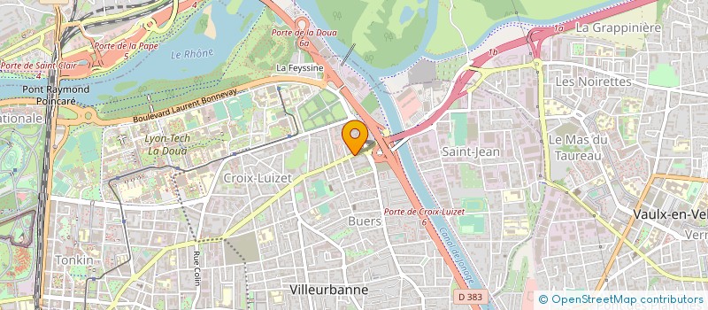 localisation de l'entreprise SOCIETE D'EXPLOITATION PORET CROZET à VILLEURBANNE