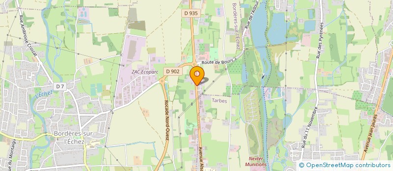 localisation de l'entreprise SOCIETE D'EXPLOITATION SAURAT ET FILS à BORDERES-SUR-L'ECHEZ