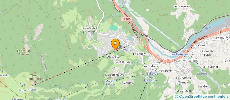 localisation de l'entreprise SOCIETE D'EXPLOITATION SIMOND ELECTRICITE GENERALE à LES HOUCHES