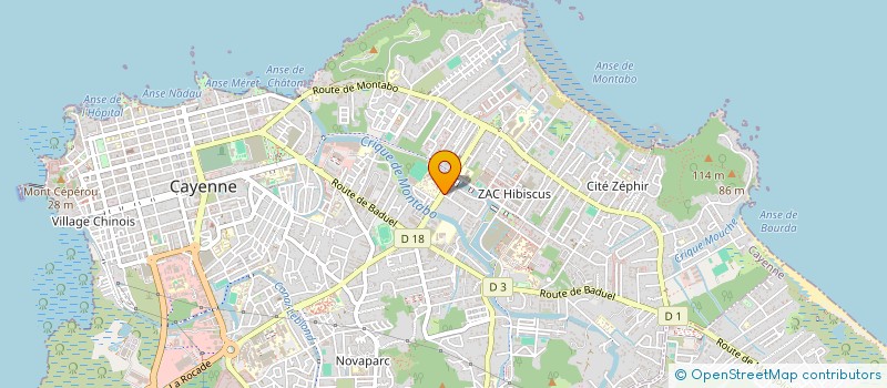 localisation de l'entreprise SOCIETE D'EXPLOITATION TOURISTIQUE GUYANAISE HAUT-MARONI  CAYENNE