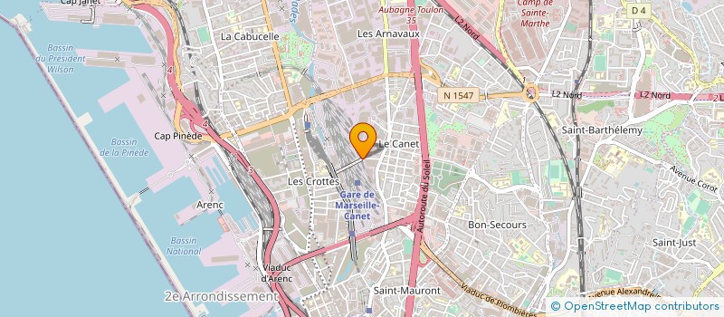 localisation de l'entreprise SOCIETE D.G.A à MARSEILLE
