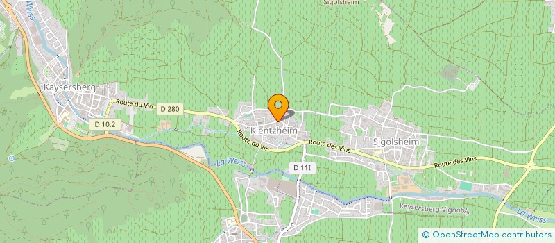localisation de l'entreprise SOCIETE D'HISTOIRE DE KIENTZHEIM  KAYSERSBERG VIGNOBLE