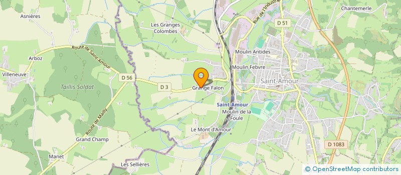 localisation de l'entreprise SOCIETE D'HISTOIRE NATURELLE ET DES AMIS DE LA NATURE DE SAINT AMOUR  SAINT-AMOUR