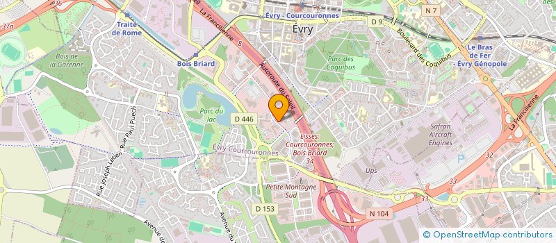 localisation de l'entreprise SOCIETE D'HOTELLERIE ET D'EXPLOITATION MARSEILLAISE - SHEMA  EVRY-COURCOURONNES