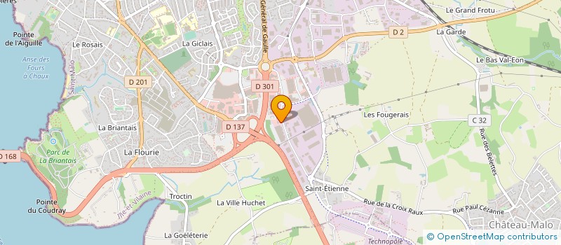 localisation de l'entreprise SOCIETE D HOTELLERIE NOUVELLE à SAINT-MALO