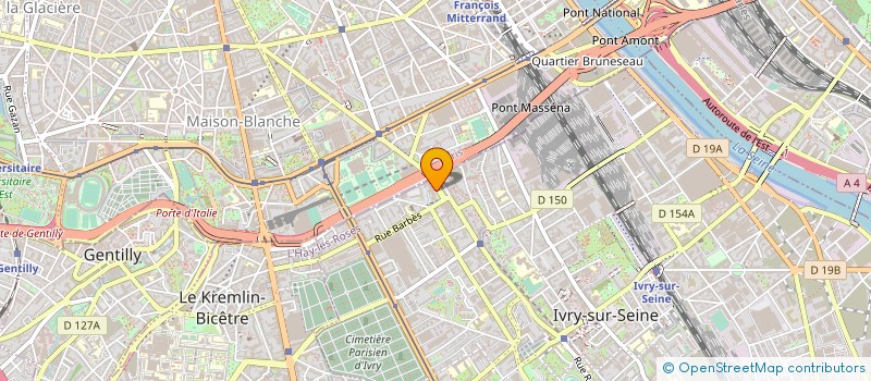 localisation de l'entreprise SOCIETE D'IMPORT/EXPORT FRANCE ANTILLES GUYANE  IVRY-SUR-SEINE