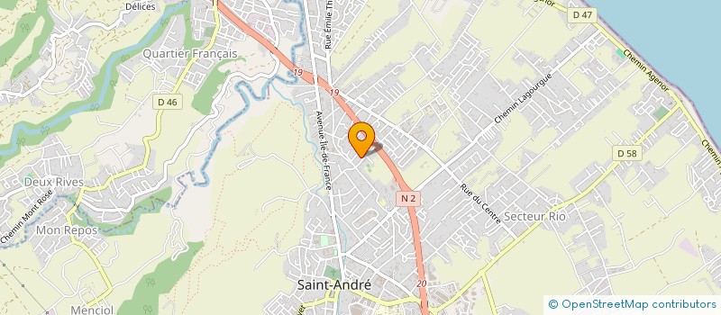 localisation de l'entreprise SOCIETE D'INGENIERIE DE CONSTRUCTION DE RENOVATION ET D'AMENAGEMENT 974 à SAINT-ANDRE