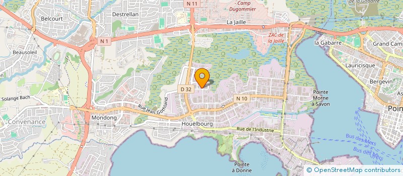 localisation de l'entreprise SOCIETE D'INSERTION DANS LES METIERS DU BTP ET DES SERVICES à BAIE-MAHAULT