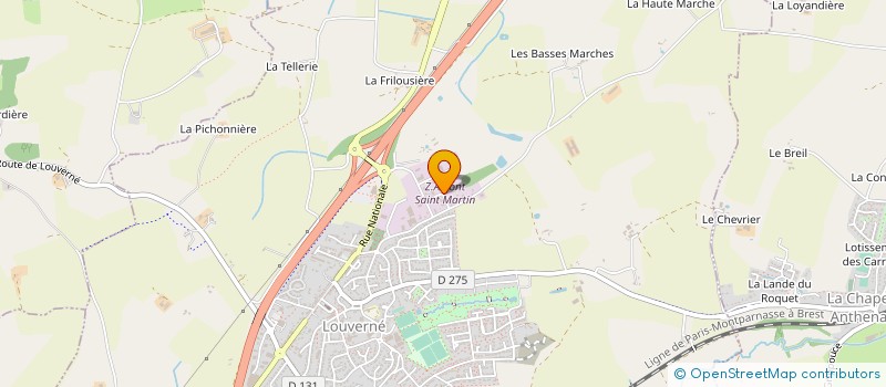 localisation de l'entreprise SOCIETE D'INSTALLATIONS PETROLIERES DU MAINE à LOUVERNE