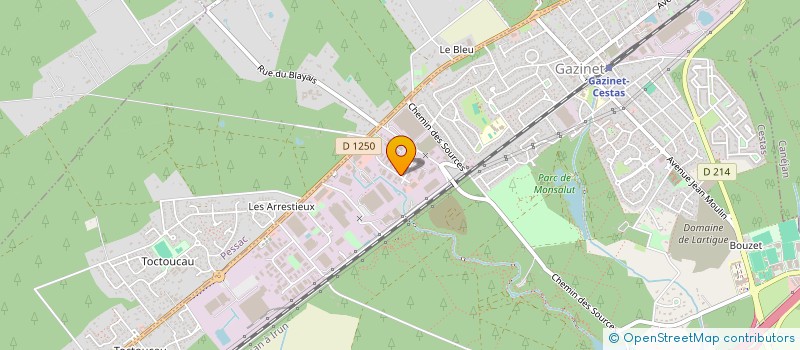 localisation de l'entreprise SOCIETE D'ISOLATION RESINES ETANCHEITE COUVERTURE à CESTAS