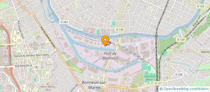 localisation de l'entreprise SOCIETE D ORGANISATION DE TRAVAUX ELECTRIQUE ET DE BATIMENT  BONNEUIL-SUR-MARNE