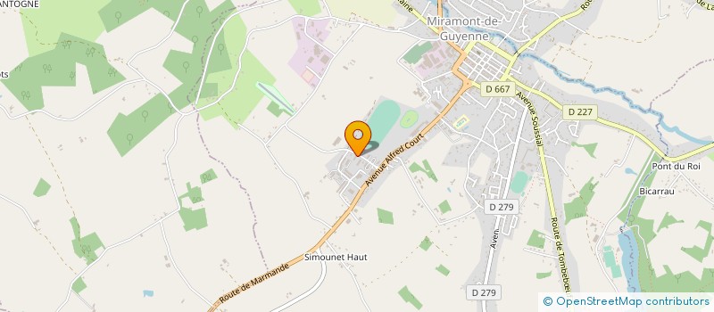 localisation de l'entreprise SOCIETE D'ORGANISATION ET DE GESTION COMPTABLE à MIRAMONT-DE-GUYENNE