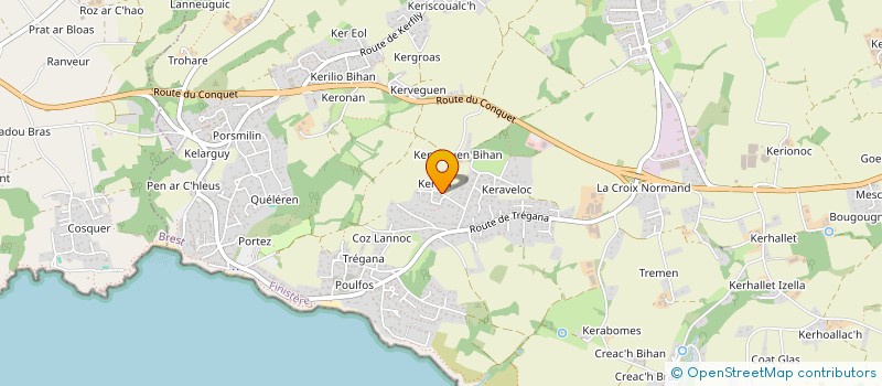 localisation de l'entreprise SOCIETE D'ORTHOPEDIE ET DE TRAUMATOLOGIE - KERAUDREN  PLOUZANE