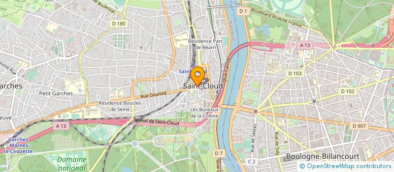 localisation de l'entreprise SOCIETE D’AMENAGEMENT FONCIER ET IMMOBILIER DE LA VALLEE DE L’ESSONNE à SAINT-CLOUD