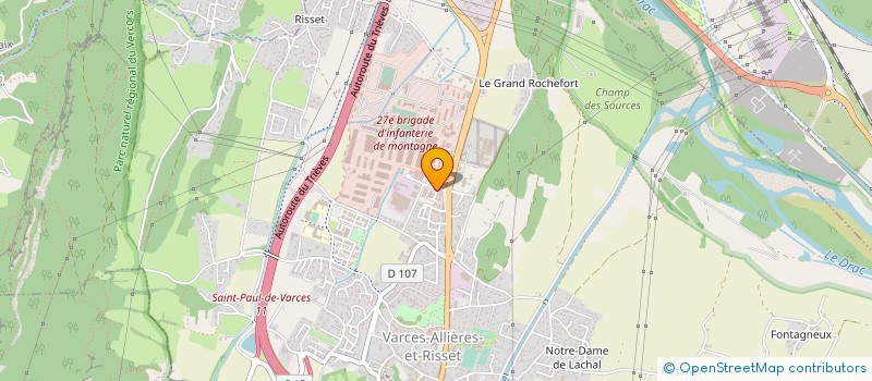 localisation de l'entreprise SOCIETE DAUPHINOISE DE CHARPENTE COUVERTURE à VARCES-ALLIERES-ET-RISSET