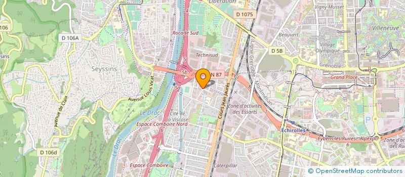 localisation de l'entreprise SOCIETE DAUPHINOISE DE PNEUMATIQUES à ECHIROLLES