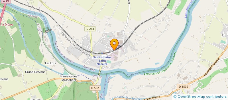 localisation de l'entreprise SOCIETE DAUPHINOISE DE TRANSPORT ET D'AFFRETEMENT - S.D.T.A.  SAINT-HILAIRE-DU-ROSIER