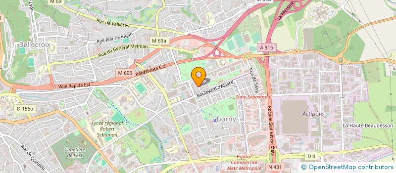 localisation de l'entreprise SOCIETE DE BATIMENT DE L'EST à METZ