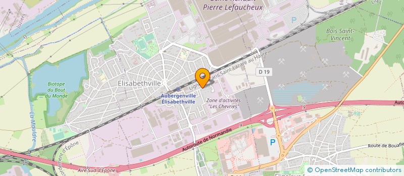 localisation de l'entreprise SOCIETE DE BETON INTERPROFESSIONNELLE  AUBERGENVILLE