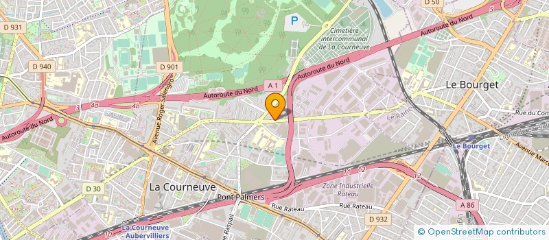 localisation de l'entreprise SOCIETE DE CASSE AUTOMOBILES DU FORT D'AUBERVILLIERS SCAFA 93 à LA COURNEUVE